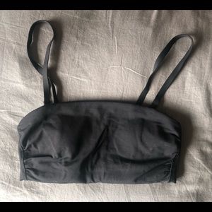 Lululemon - strapless small black sports bra w/attachable straps